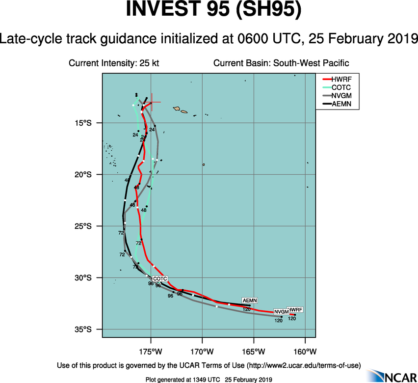 1330UTC: South Pacific: INVEST 95P: development likely within the next 24hours