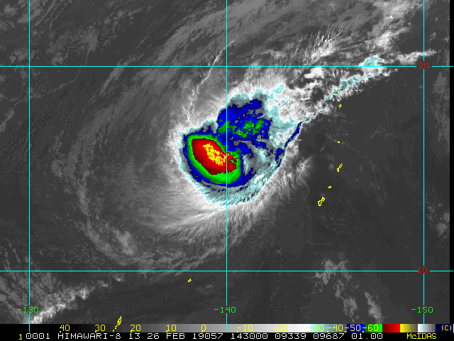 15UTC: Typhoon WUTIP(02W) ,Category 3 US, forecast to weaken rapidly next 72hours, no threat to land