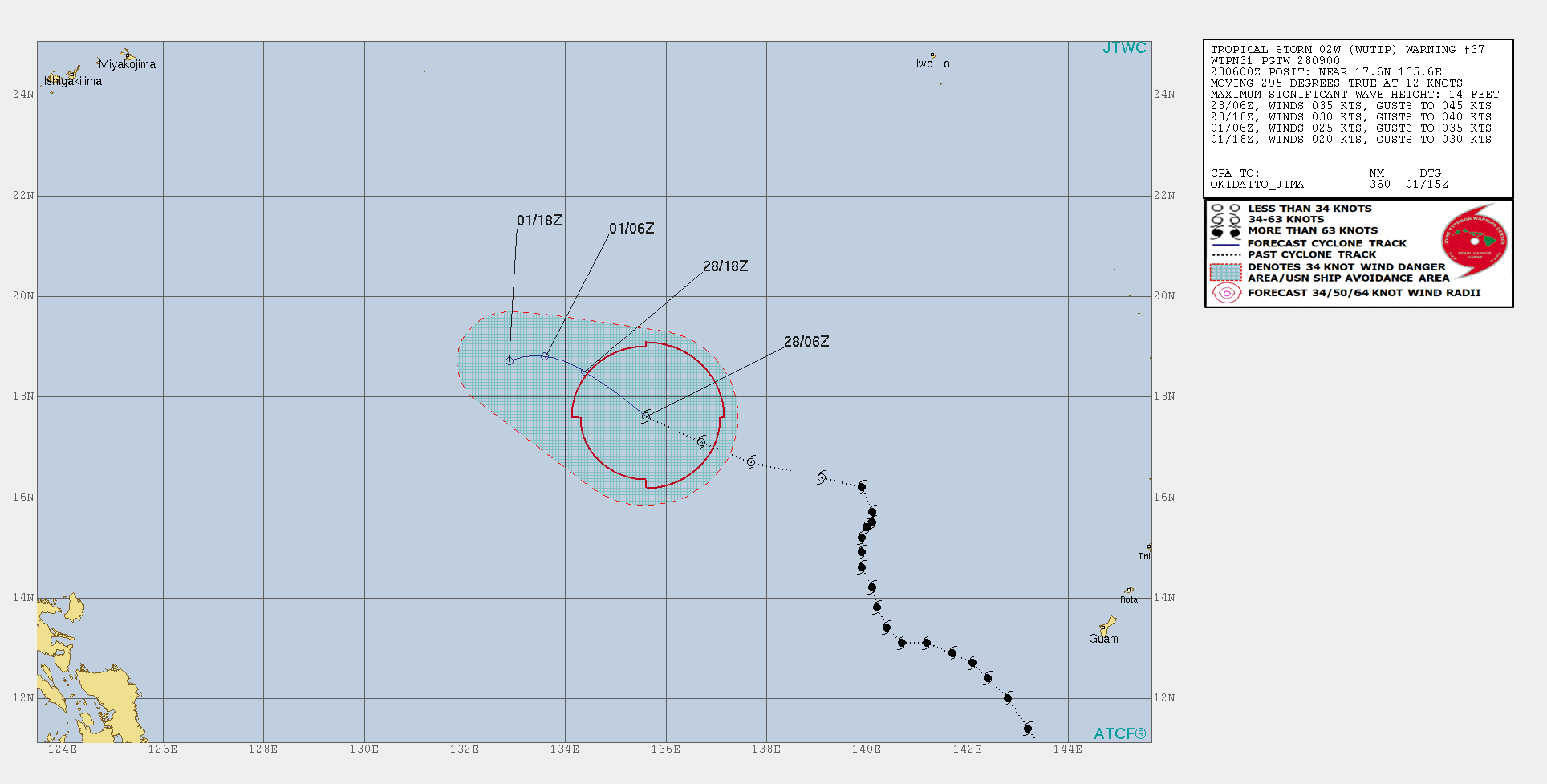 09UTC: WUTIP(02W) dissipating within 24 hours