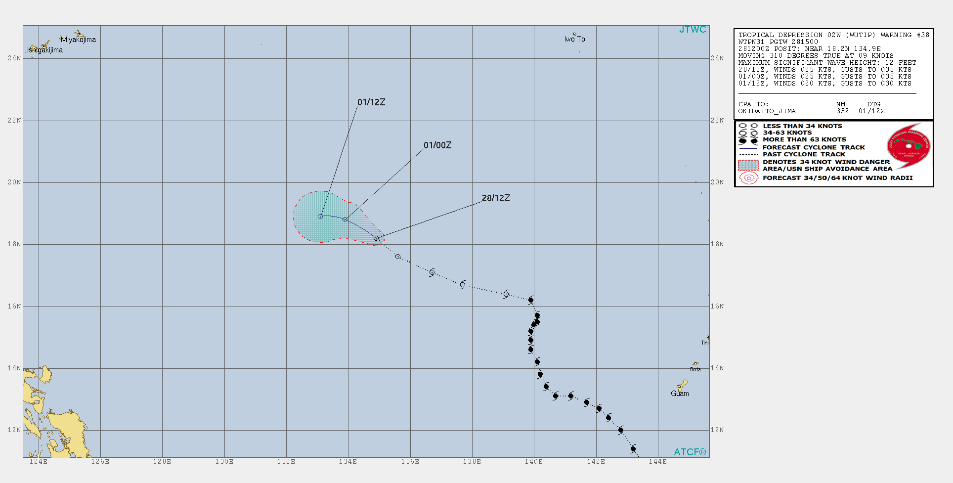 15UTC: Wutip(02W) dissipating