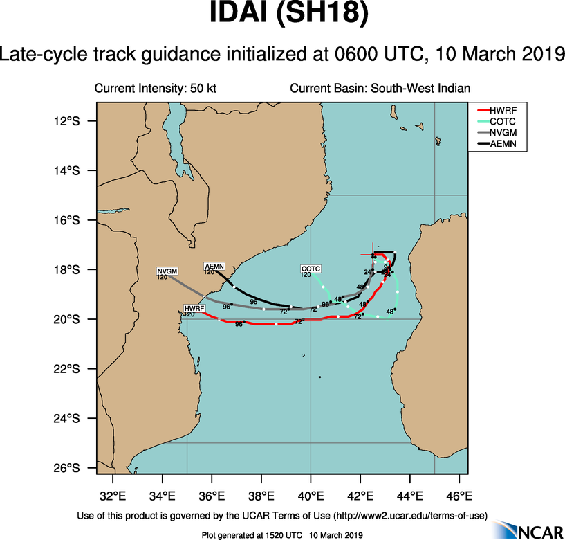 15UTC:  IDAI(18S) is intensifying west of Madagascar, could be a powerful category 4 US in 3 days and approach Beira/Mozambique