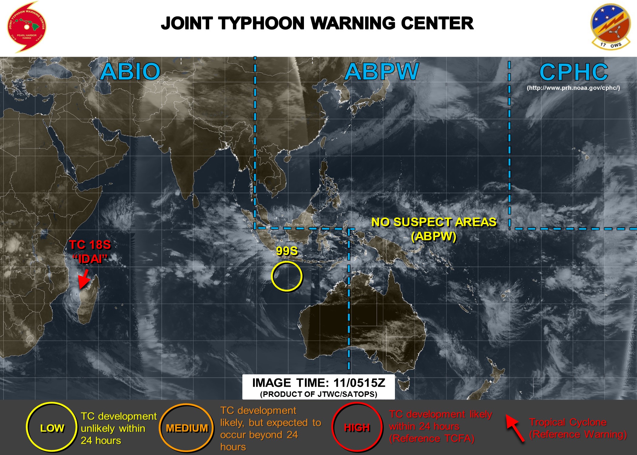 94W: still very weak, no development expected at the moment