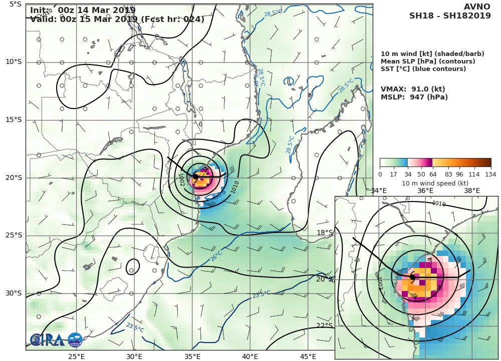 GFS AT 00UTC: 91KT AT +24H