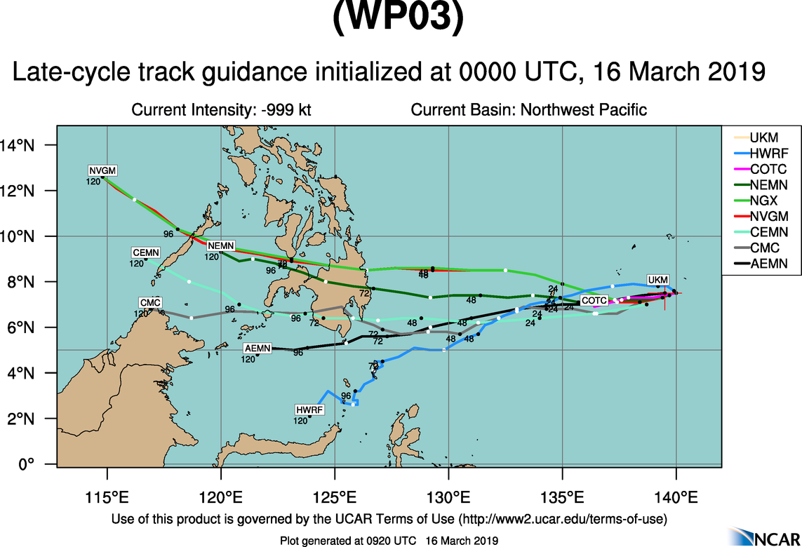 09UTC: tropical depression 03W set to cross Palau within 24hours and dissipate over southern Mindanao in 3 days