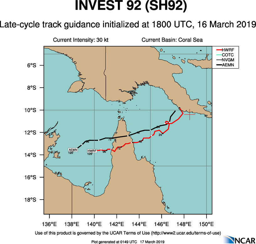 03UTC: 92P is likely to develop next 24h over the Coral Sea