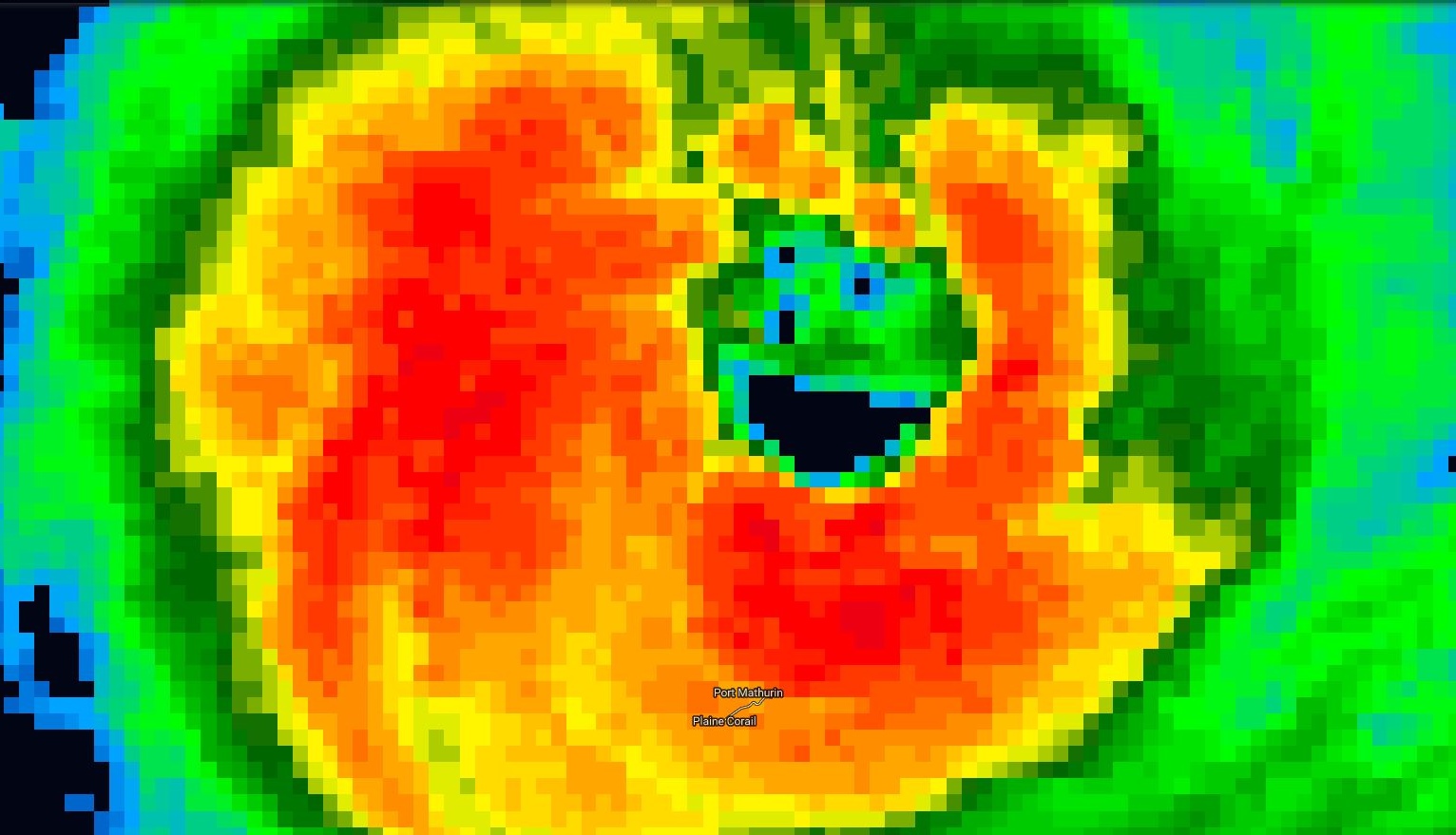 21UTC: intense bands(red) are very close to ROD.