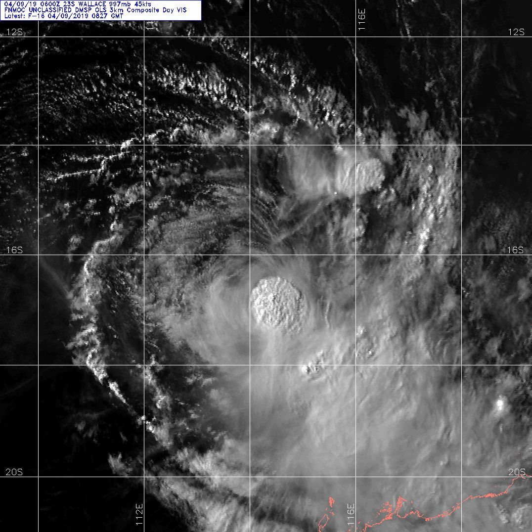 09UTC: TC WALLACE(23S): intensity forecast to fall below 35knots in 36hours(maybe sooner)