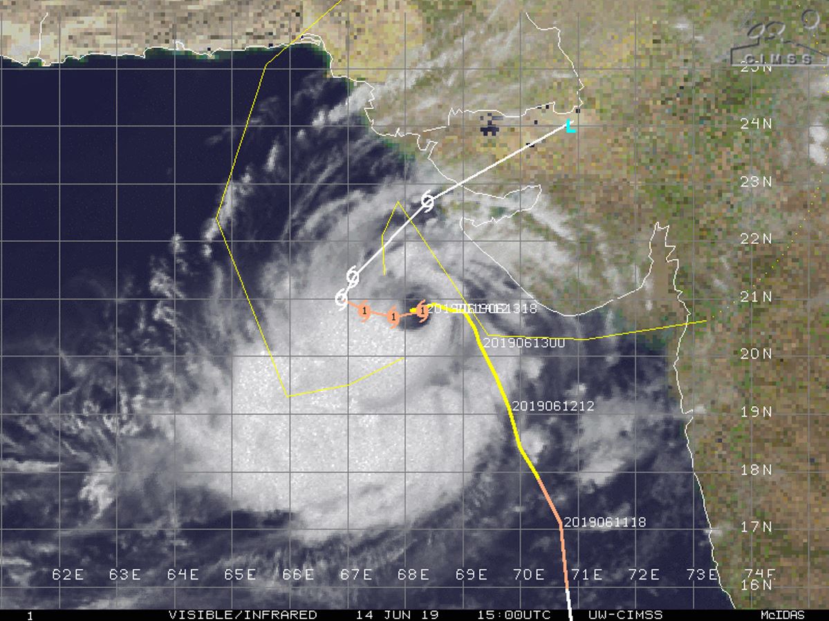 DOWNGRADED TO A CATEGORY 1 CYCLONE