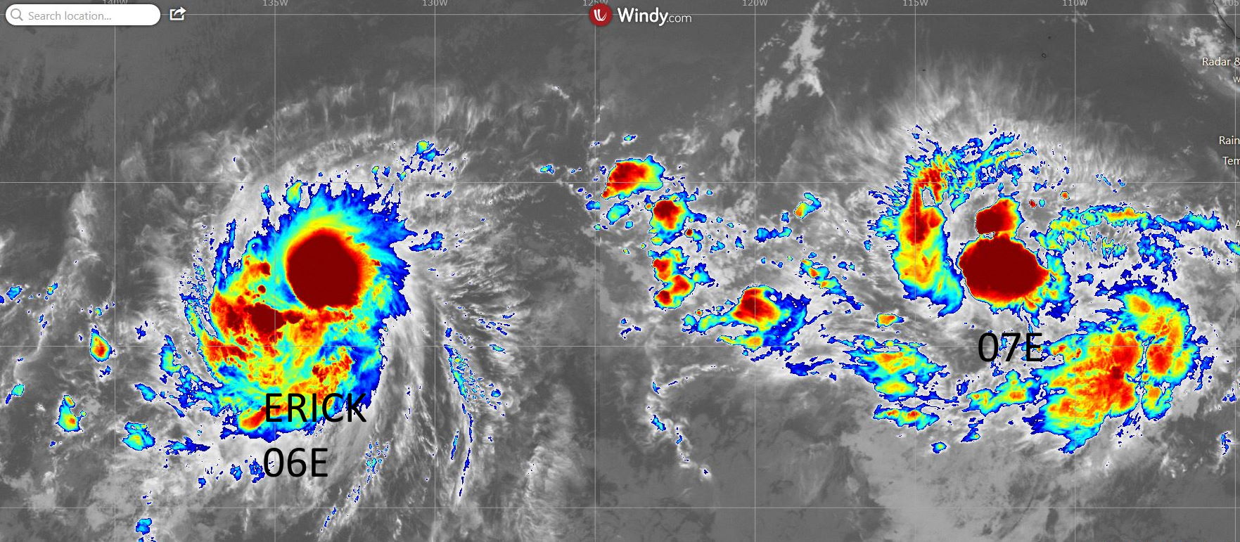 TS ERICK(06E) forecast to intensify rapidly next 48h up to Category 3 US