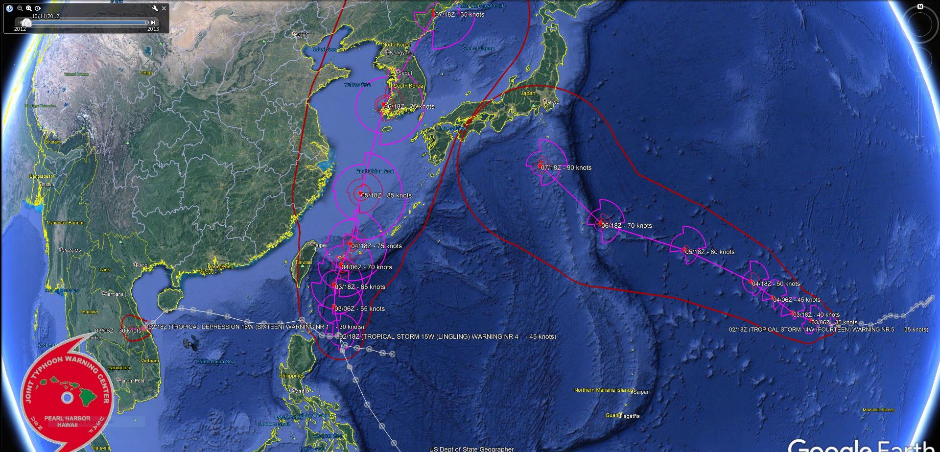 Cyclonic trio: 14W, 15W and 16W: updates