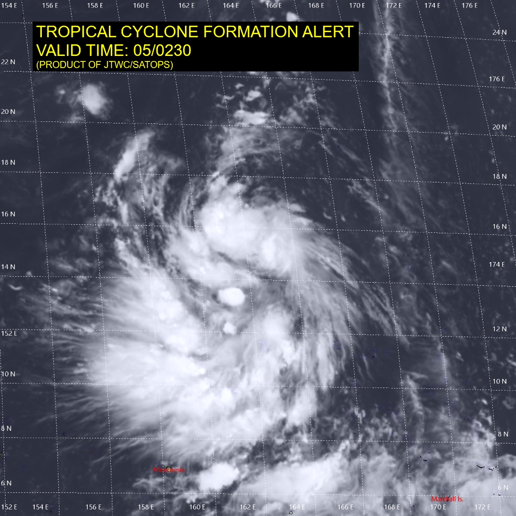 Invest 93W Tropical Cyclone Formation Alert high potential for rapid