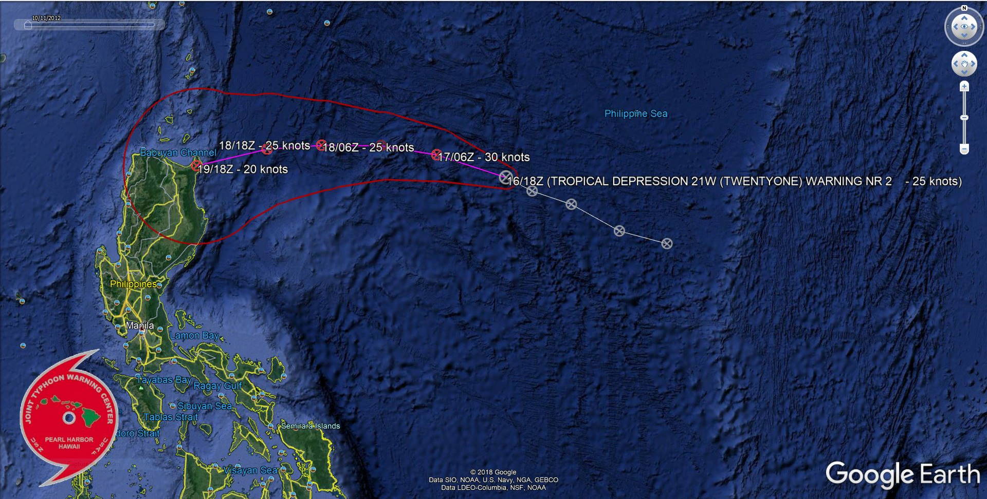 21W still a weak tropical depression