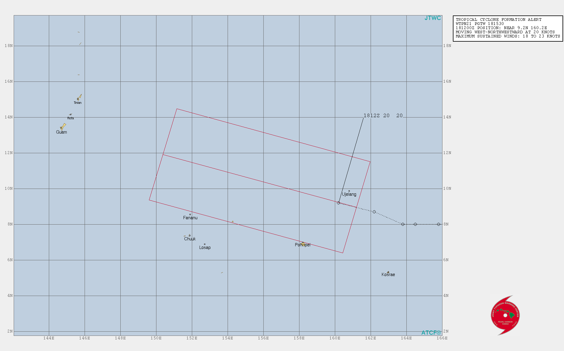 Invest 97W Tropical Cyclone Formation Alert