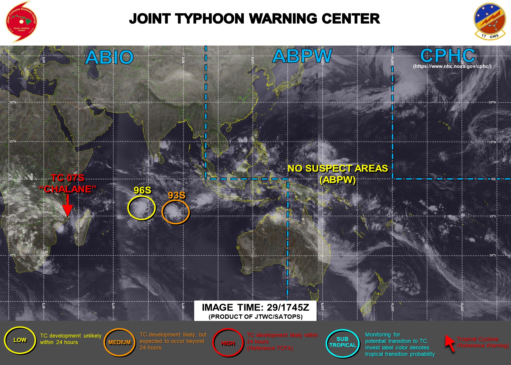 INVEST 93S IS UP-GRADED TO MEDIUM WHEREAS INVEST 96S IS NOW ON THE MAP