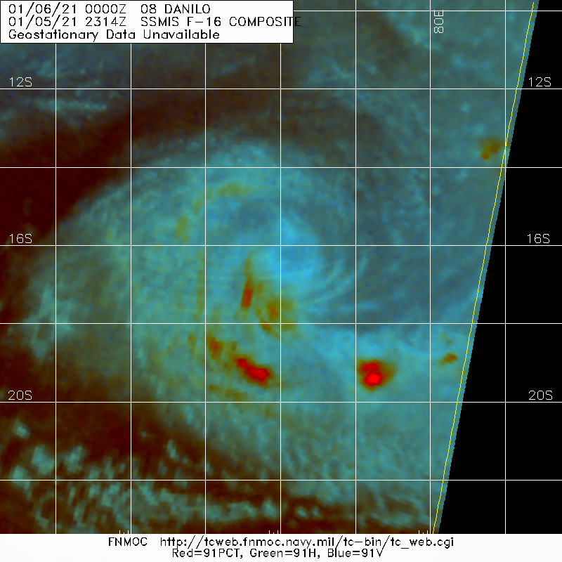 05/2314UTC. TC 08S. THE LOW LEVEL CYCLONIC CIRCULATION REMAINED WELL ORGANIZED BUT WAS ALMOST DEVOID OF DEEP CONVECTION.