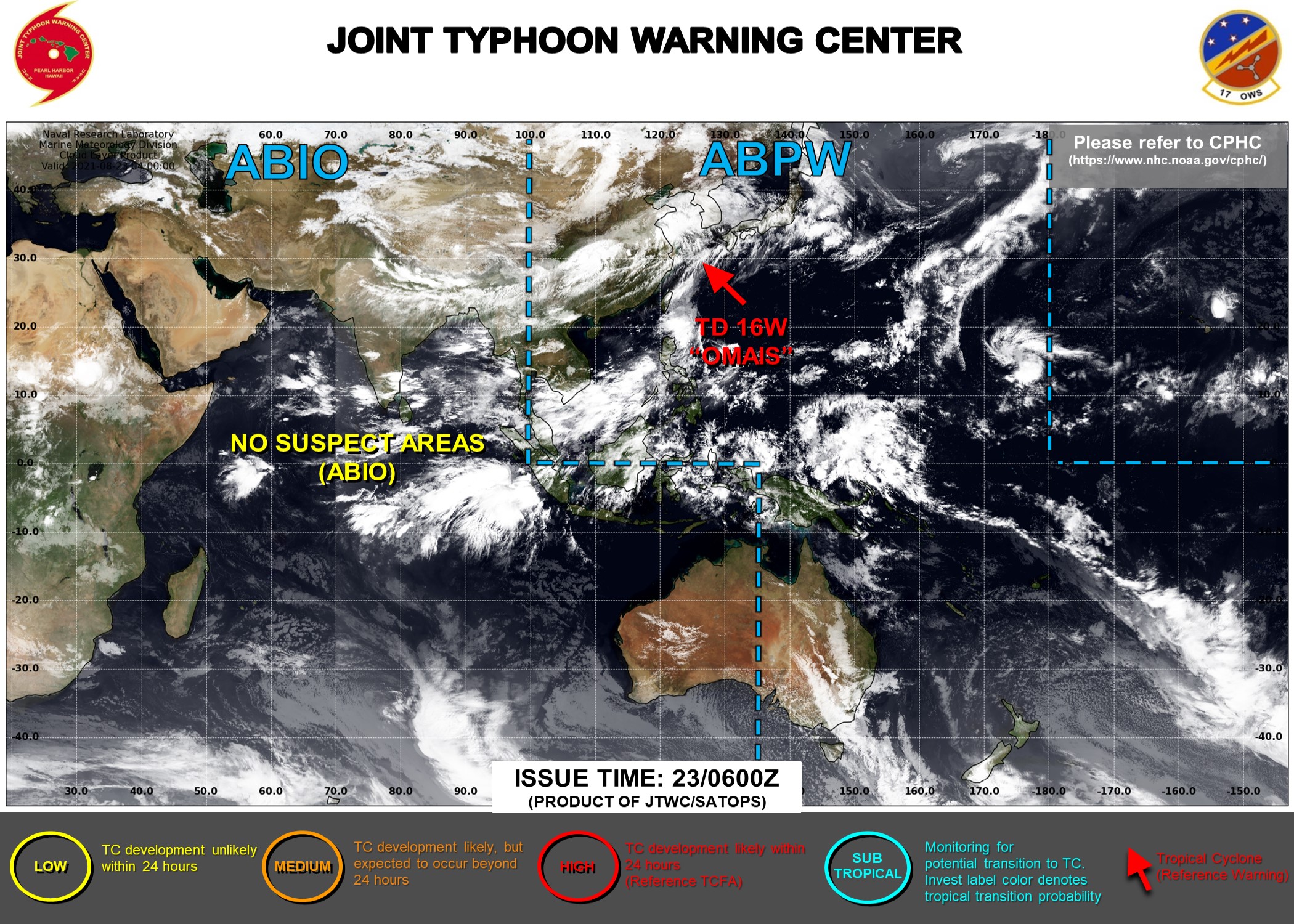 JTWC ARE ISSUING 6HOURLY WARNINGS AND 3HOURLY SATELLITE BULLETINS ON 16W.