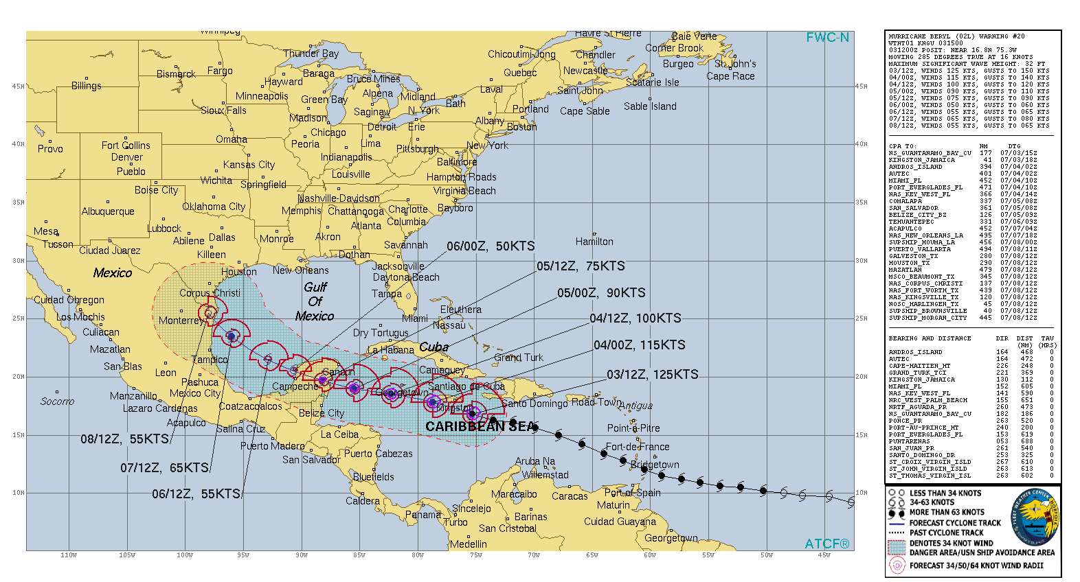 Formidable 02L(BERYL) was a CAT 5 US// INVEST 96L// INVEST 91E//ECMWF 10 Day Storm Tracks// 3 Week TC Formation Probability//0315utc 