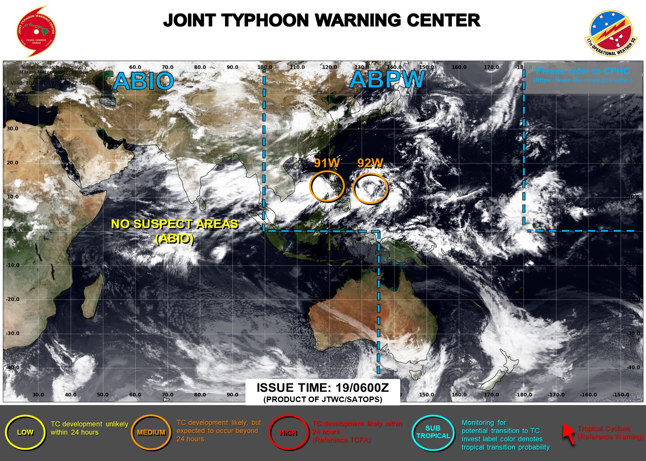 JTWC IS ISSUING 3HOURLY SATELLITE BULLETINS ON INVEST 91W