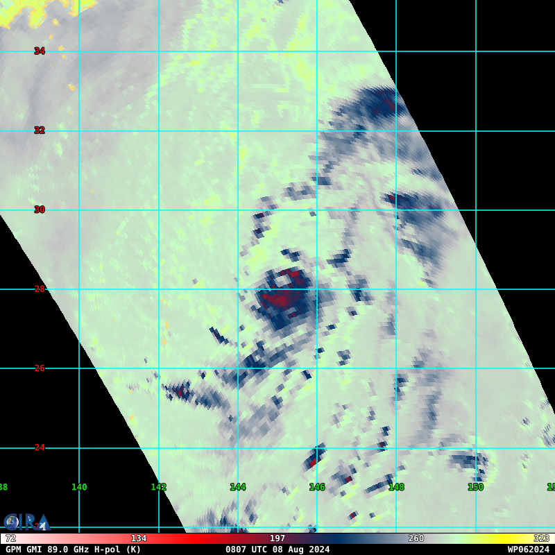 SSMIS 91GHZ IMAGE SHOWS A SMALL INNER CORE, WITH DEEP CONVECTION ACROSS THE SOUTHERN SIDE OF THE VORTEX AND A LOW EMISSIVITY REGION SUGGESTING A NASCENT MICROWAVE EYE.