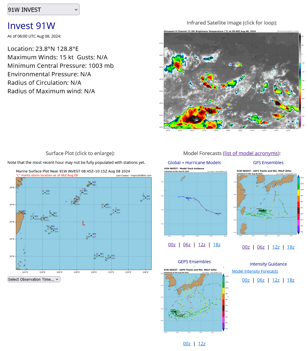 06W(MARIA) intensifying set to reach Typhoon Intensity within 24hours// 3 Week TC Formation Probability//0809utc 