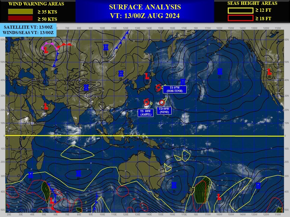 08W(AMPIL) forecast to intensify significantly next 72H//07W(SON-TINH)//09W//06W(MARIA)//05L(ERNESTO) 1303utc