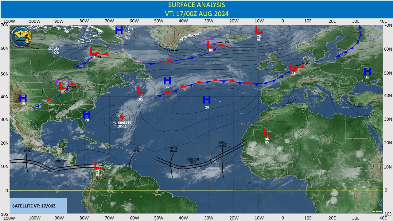 Typhoon 08W(AMPIL) peaked at CAT 4 US//INVEST 98W//INVEST 90S//HU 05L(ERNESTO) peaks at CAT 2 US//1703utc