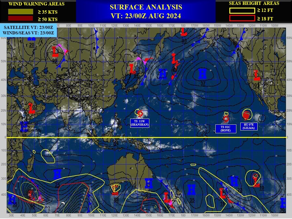 11W(SHANSHAN) up to CAT 4 US by 96H bearing down on JAPAN//07E(GILMA) almost a CAT 4//3 Week TC Formation Probability//2309utc 