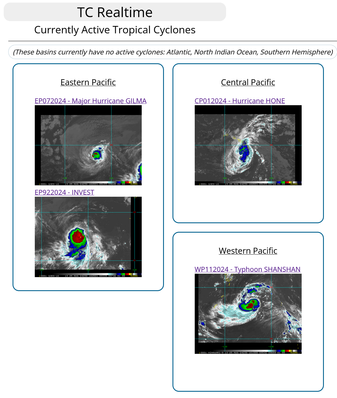 Typhoon 11W(SHANSHAN) intensifying//CAT 1 01C(HONE) brushing HAWAII//HU 07E(GILMA) peaked at CAT 4 US//INVEST 92E//2515utc