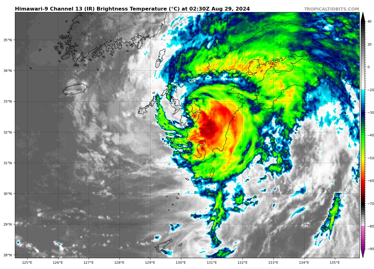 Typhoon 11W(SHANSHAN) interacting with JAPAN rapidly weakening// Tropical Cyclone Formation Alert of INVEST 91A//2903utc