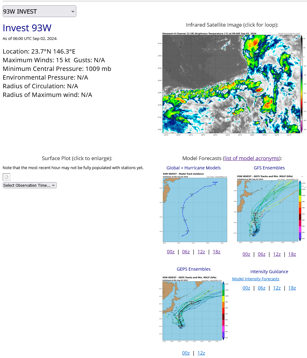 TS 12W(YAGI) Rapid Intensification possible once over the South China Sea//INVEST 93W// 0209utc