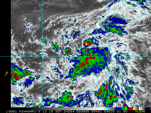 SATELLITE ANALYSIS, INITIAL POSITION AND INTENSITY DISCUSSION: ANIMATED MULTISPECTRAL SATELLITE IMAGERY (MSI) DEPICTS PERSISTENT FLARING AND DEEP CONVECTION DIRECTLY OVER THE LOW-LEVEL CIRCULATION CENTER (LLCC) OF TROPICAL DEPRESSION (TD) 14W. LOW-LEVEL CONVECTIVE BANDS HAVE STARTED TO ORGANIZE ALONG THE WESTERN PERIPHERY OF THE BROAD CYCLONIC FLOW OVER THE LAST FEW HOURS, WHILE OBSERVABLE UPPER-LEVEL POLEWARD OUTFLOW HAS CONTINUED TO AID AND IMPROVE THE OVERALL CONSOLIDATION TD 14W. THE INITIAL POSITION IS PLACED WITH MEDIUM CONFIDENCE BASED ON THE 092313Z 89 GHZ GPM MICROWAVE IMAGE SHOWING IMPROVED LOW-LEVEL CONVECTIVE CLOUD LINES CURVING INTO THE ASSESSED POSITION. THE INITIAL INTENSITY IS ASSESSED WITH MEDIUM CONFIDENCE BASED ON A PARTIAL 092257Z ASCAT-B IMAGE SHOWING A SWATH OF 25 KTS INTENSITIES THROUGHOUT THE EASTERN SEMICIRCLE AND AGENCY ESTIMATES LISTED.