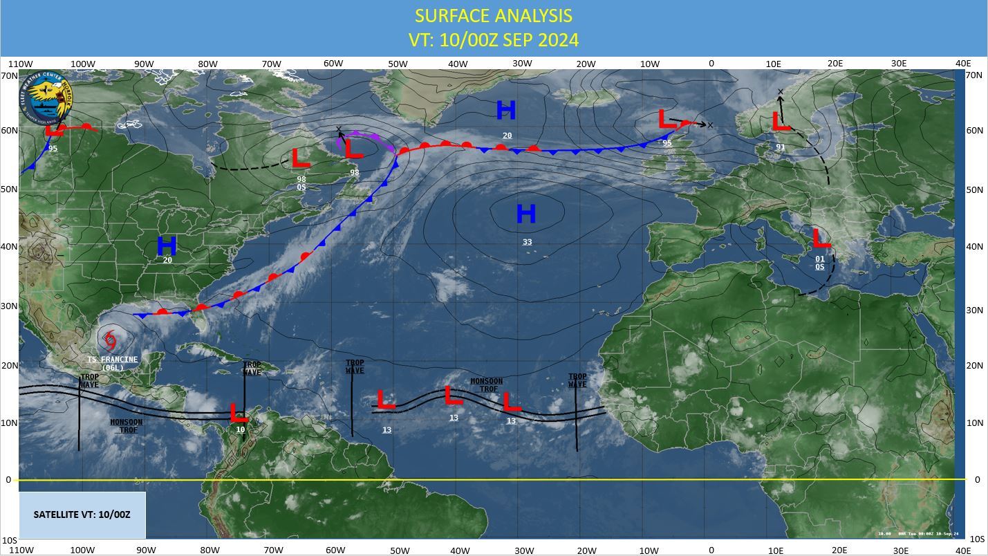 TD 14W to intensify significantly next 5 days// INVEST 94W// TS 06L(FRANCINE) intensifying// 1003utc