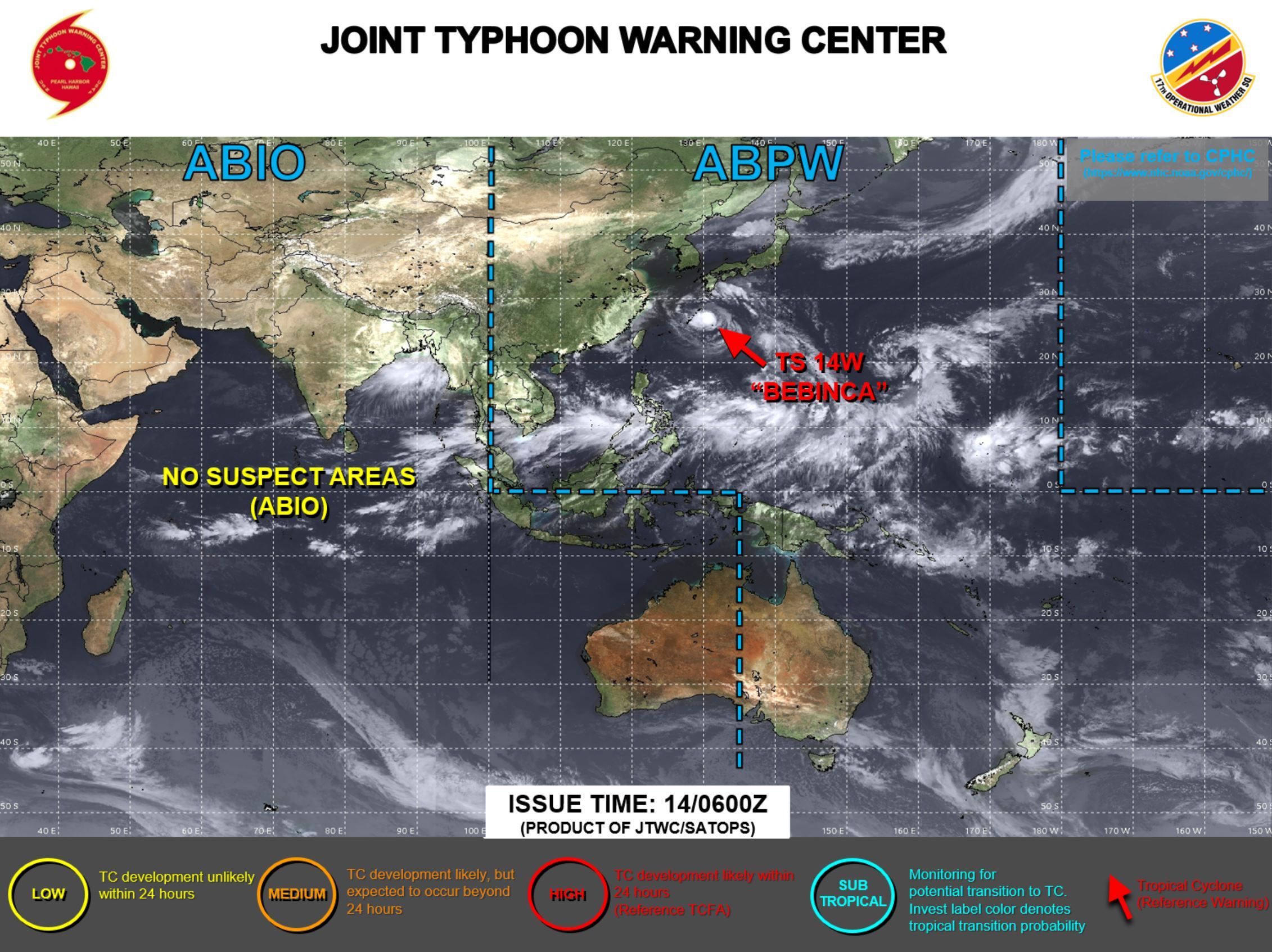 JTWC IS ISSUING 6HOURLY WARNINGS AND 3HOURLY SATELLITE BULLETINS ON 14W. 3HOURLY SATELLITE BULLETINS ARE ISSUED ON INVEST 93B.