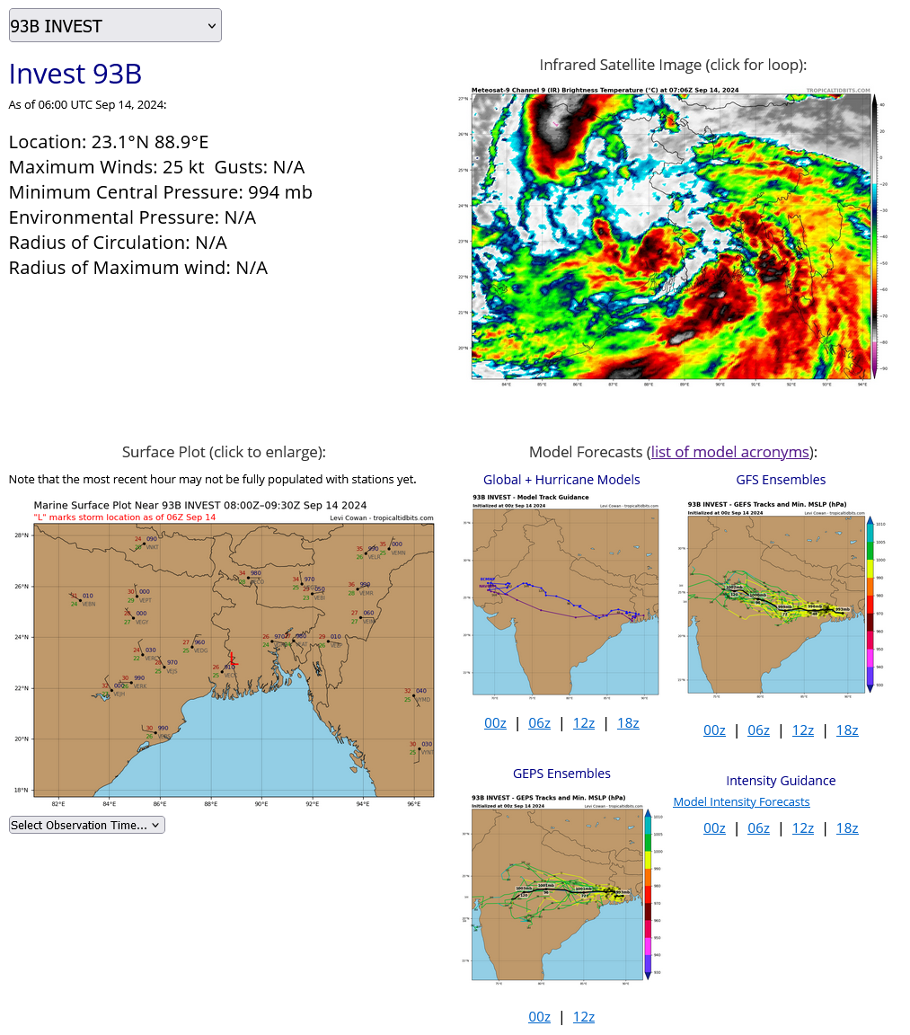 TS 14W(BEBINCA) re-intensifying after struggling//INVEST 93B// 1409utc 