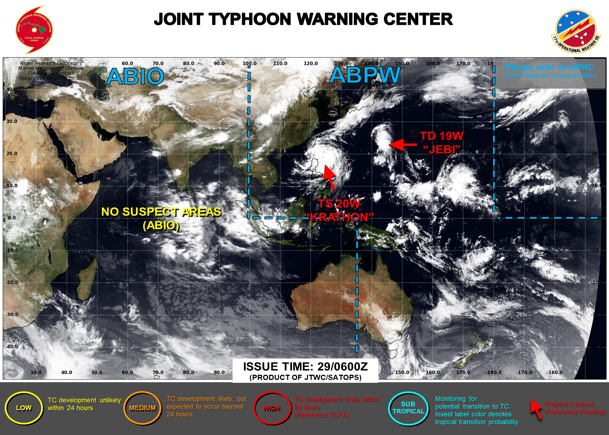 JTWC IS ISSUING 6HOURLY WARNINGS AND 3HOURLY SATELLITE BULLETINS ON 19W AND ON 20W.