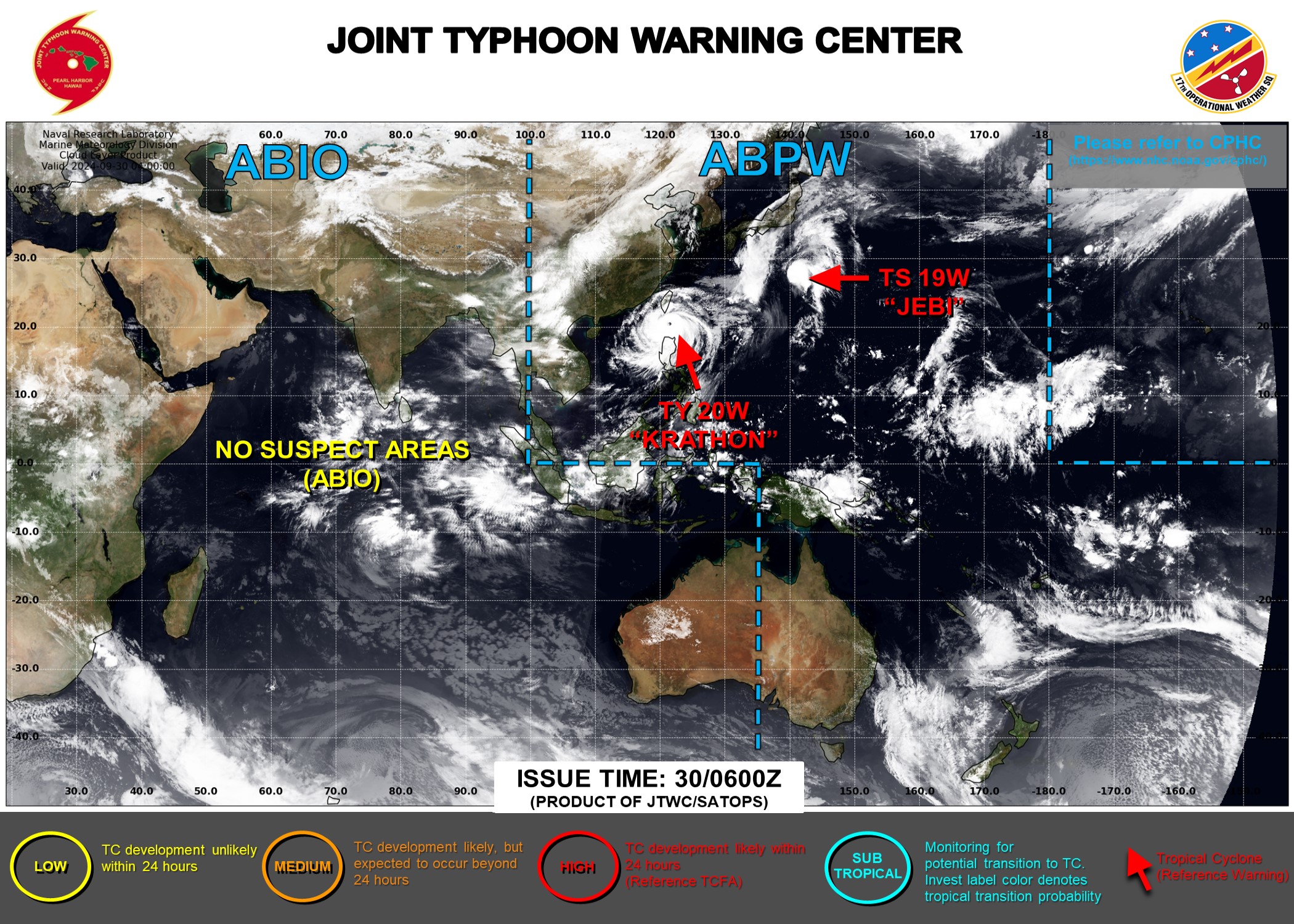 JTWC IS ISSUING 6HOURLY WARNINGS AND 3HOURLY SATELLITE BULLETINS ON 19W AND ON 20W.