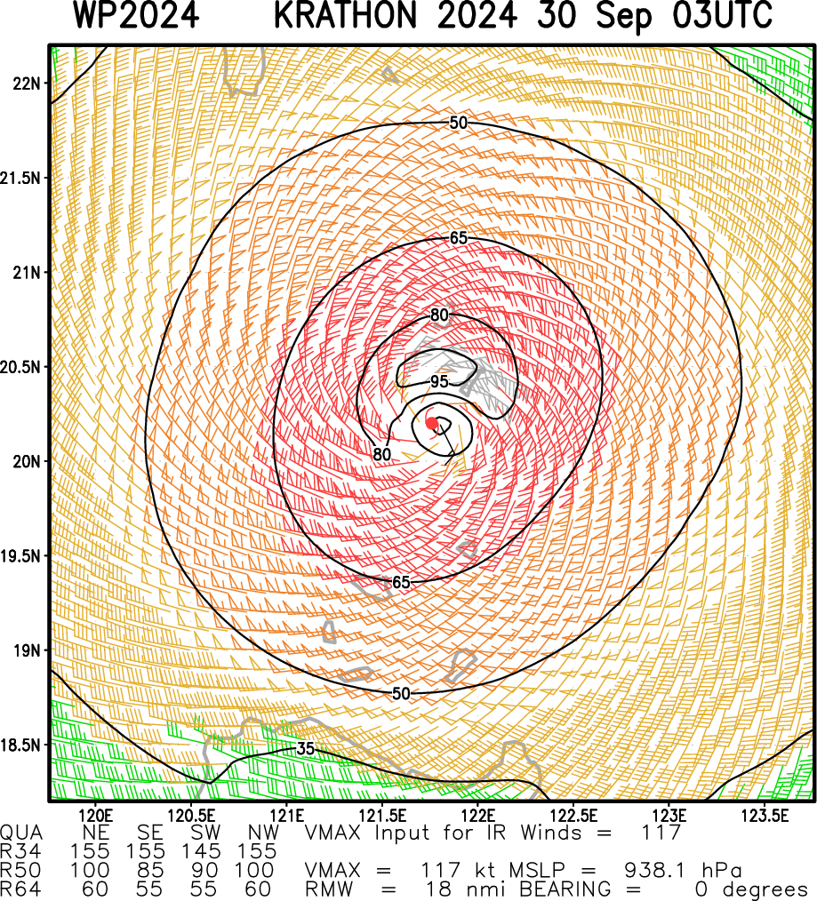 Typhoon 20W(KRATHON) powerful CAT 4 US bearing down on Southern TAIWAN//19W(JEBI)//3006utc