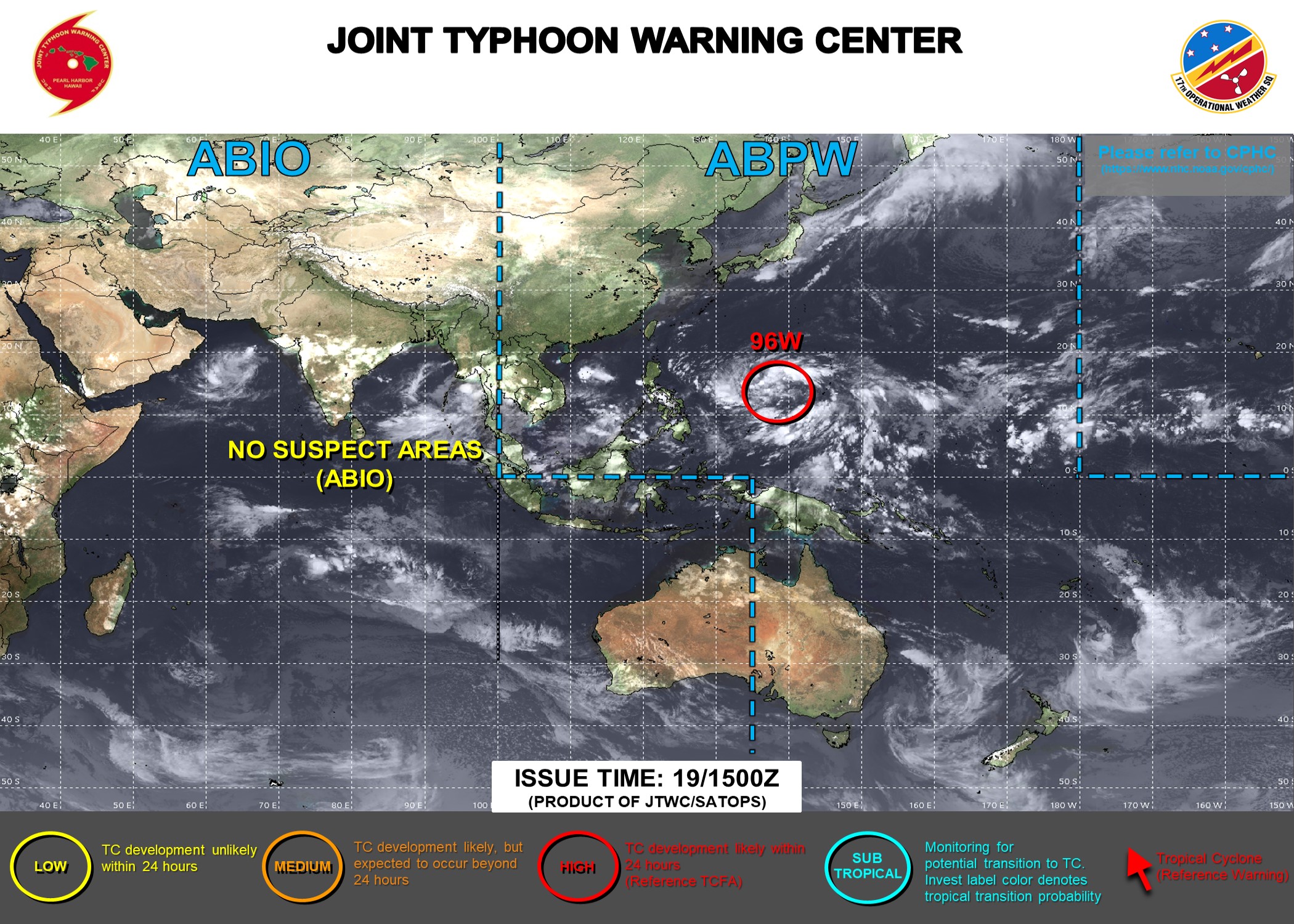 INVEST 96W likely to develop next 48h//INVEST 97A//INVEST 94S//1915utc