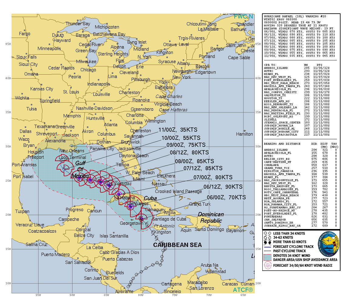 Typhoon 24W(YINXING) peaking within 24h just North of LUZON//HU 18L(RAFAEL)//3 Week TC Formation Probability//0603utc 