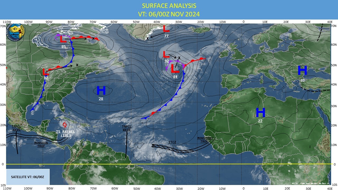 Typhoon 24W(YINXING) peaking within 24h just North of LUZON//HU 18L(RAFAEL)//3 Week TC Formation Probability//0603utc 