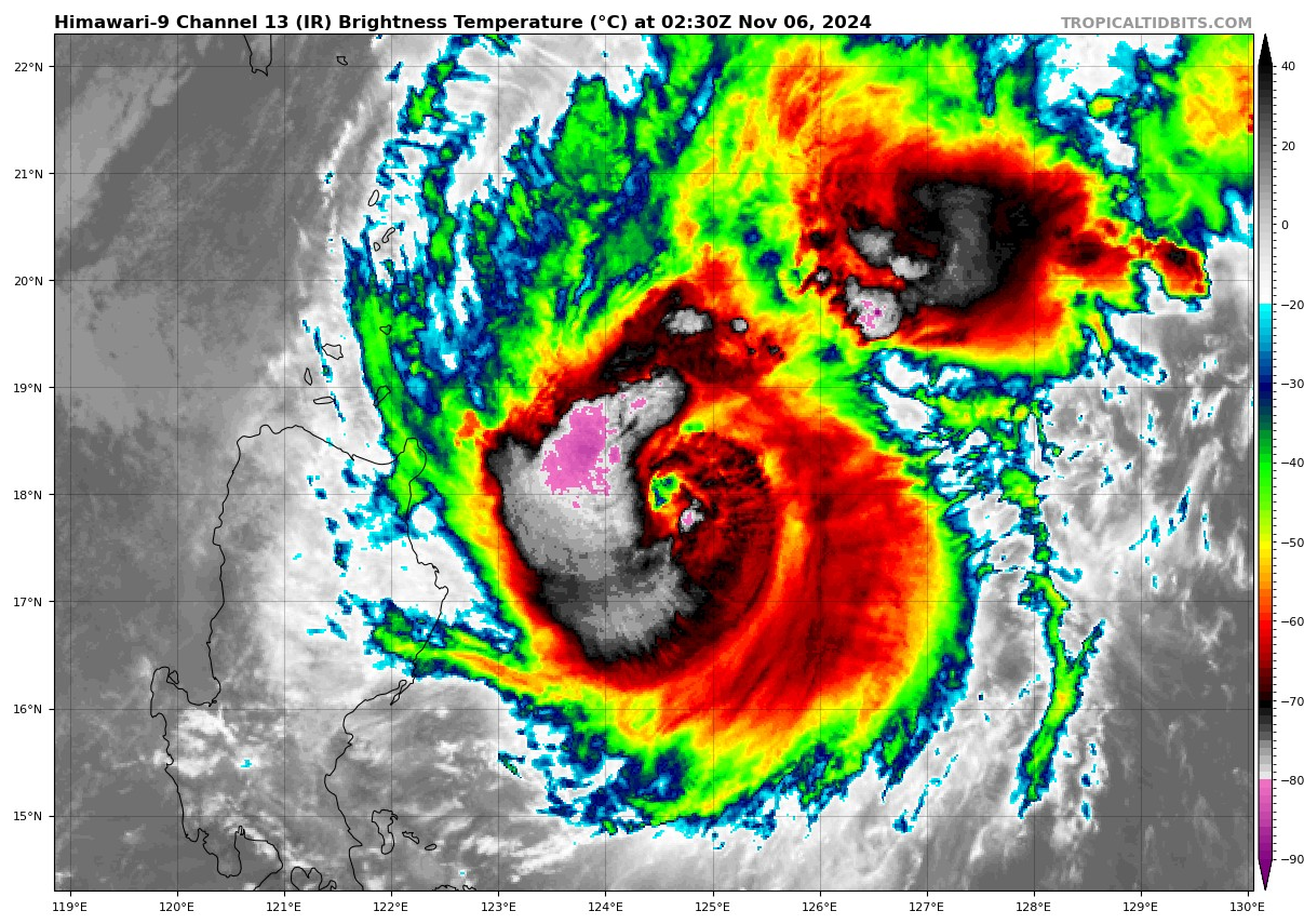 Typhoon 24W(YINXING) peaking within 24h just North of LUZON//HU 18L(RAFAEL)//3 Week TC Formation Probability//0603utc 