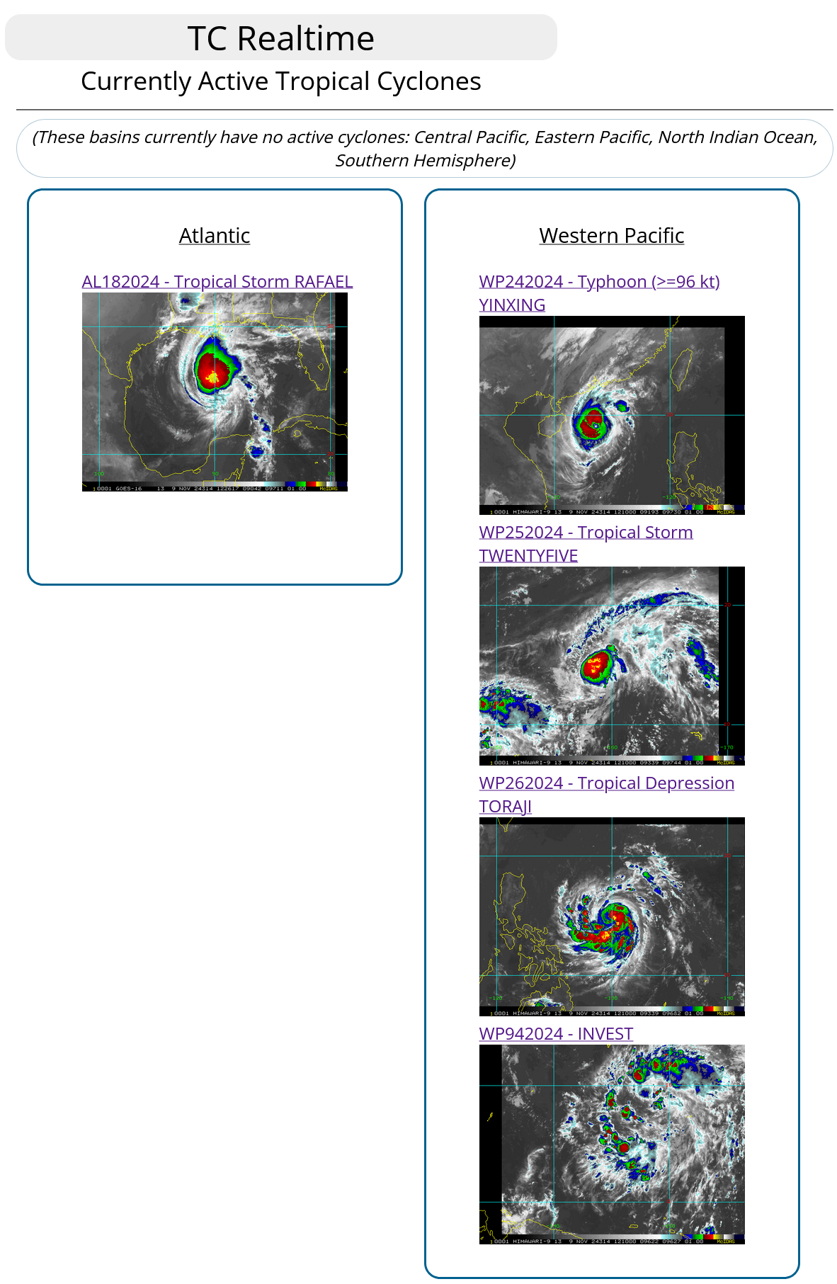 Typhoon 24W(YINSING) 2nd intensity peak//25W(MAN-YI)//26W(TORAJI) approaching the PHILIPPINES///INVEST 94W//18L(RAFAEL)//0909utc