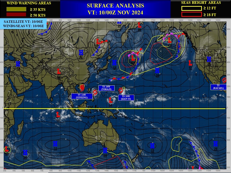 Typhoon 26W(TORAJI) intensifying and bearing down on LUZON// 1015utc