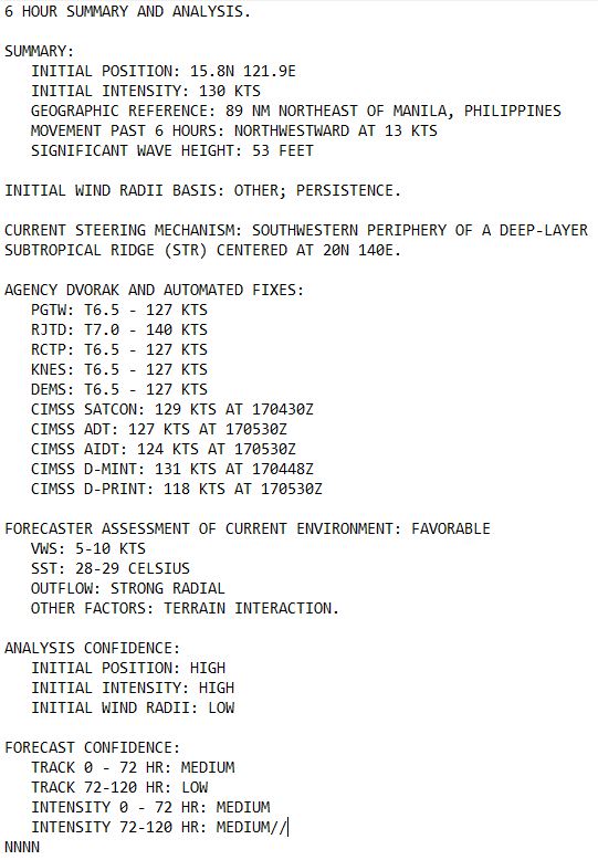 Super Typhoon 25W(MAN-YI) landfall South of CASIGURAN/LUZON//TC 02S(BHEKI) Strong CAT 3 US  above forecast//1709utc 