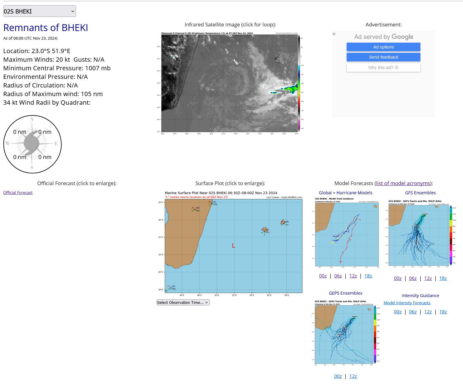 INVEST 99B// REMNANTS OF TC 02S(BHEKI)// INVEST 96S// 2306utc updates