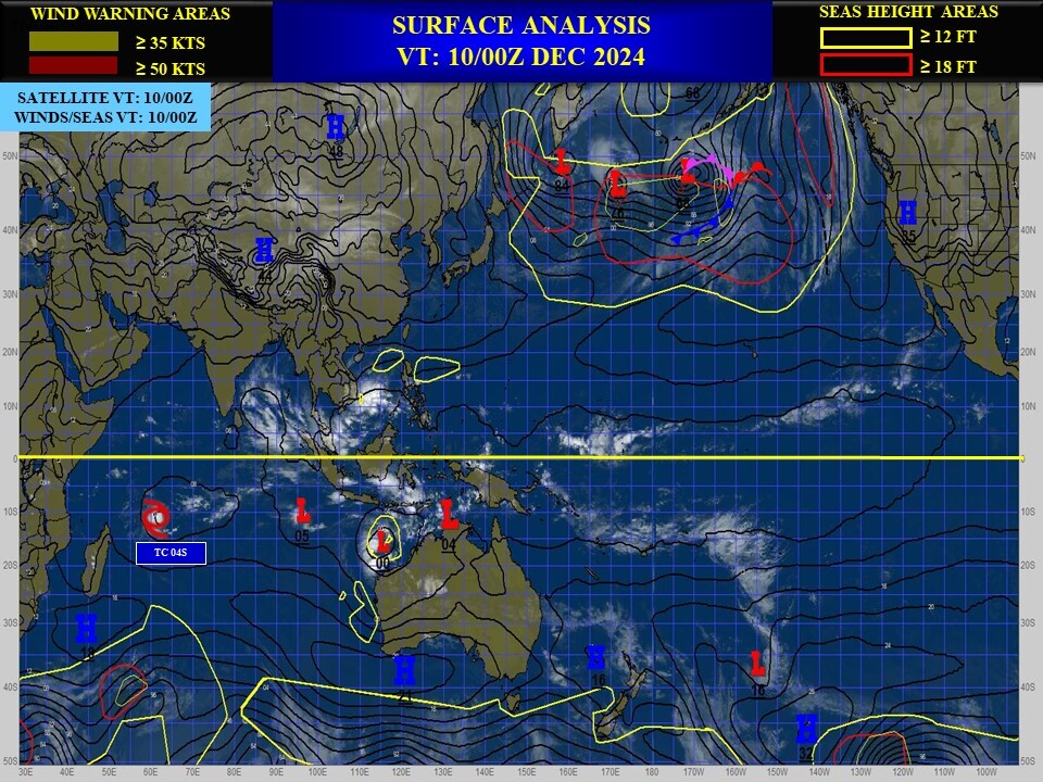 TC 04S(CHIDO) to intensify to Typhoon Intensity within 12/24h gradually approaching Northern MADAGASCAR//INVEST 93S//INVEST 91S//INVEST 94S//1009utc