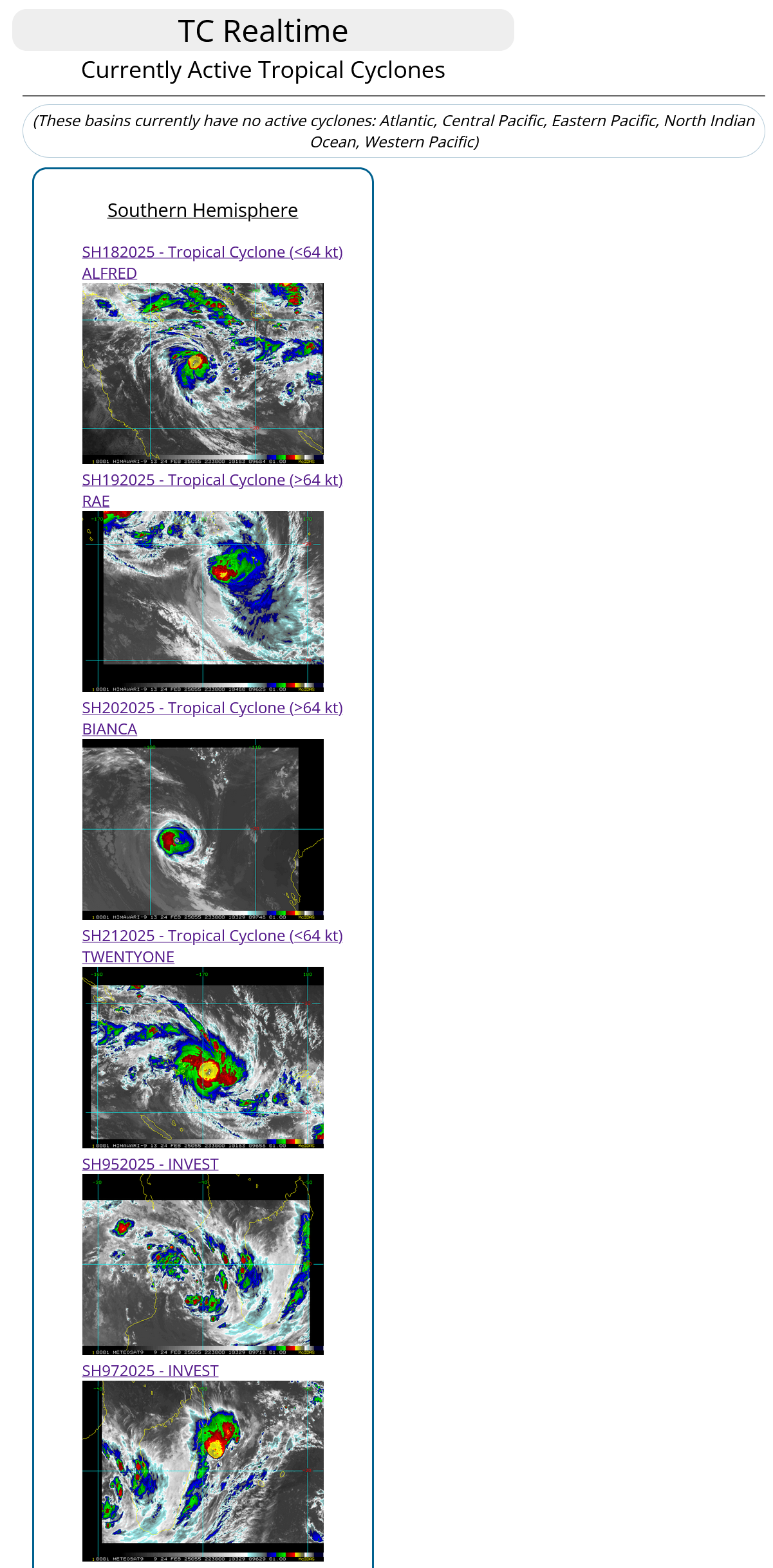 Extremely busy Southern Hemisphere// 19P(RAE) and 20S(BIANCA) CAT 2 US//2421utc 