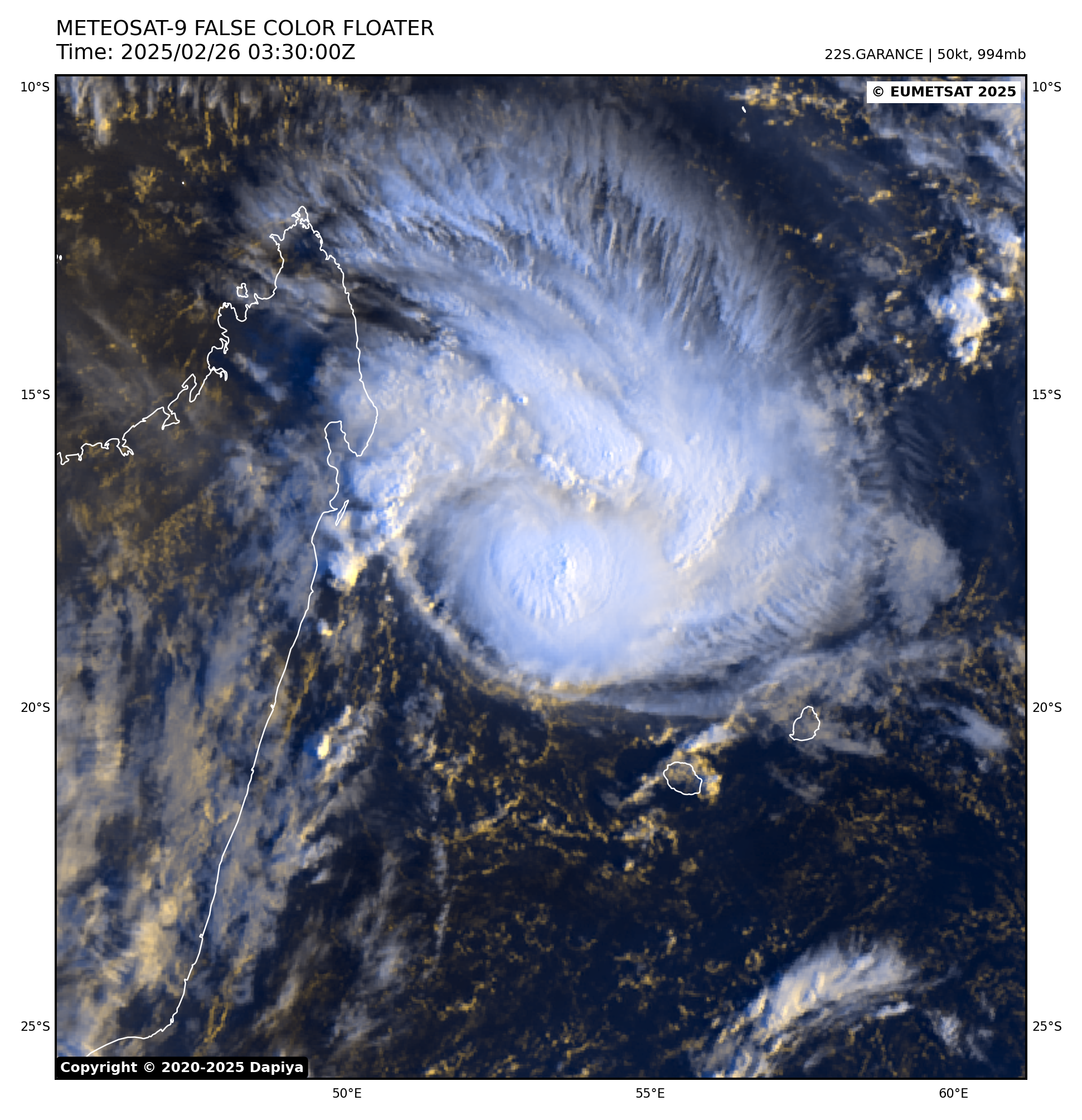 TC 22S(GARANCE) Rapid Intensification likely within 36h bearing down on REUNION island// TC 18P(ALFRED) at CAT 1 US//2603utc