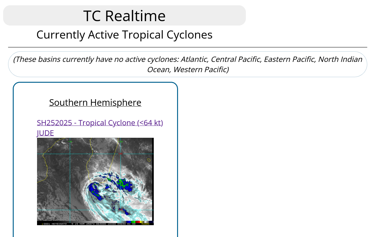 TC 25S(JUDE) hits Southern MADAGASCAR// 1509utc