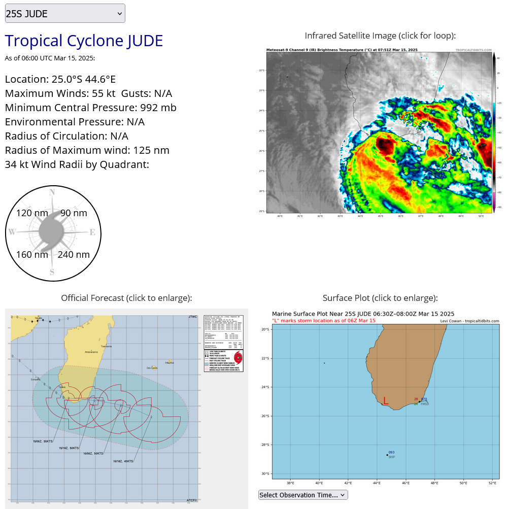 TC 25S(JUDE) hits Southern MADAGASCAR// 1509utc